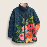 Mira | Gesteppte Jacke mit Blumenmuster