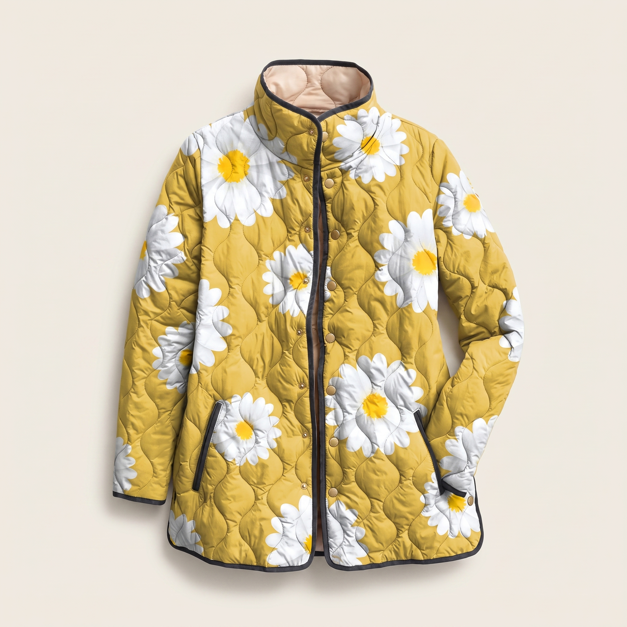 Mira | Gesteppte Jacke mit Blumenmuster