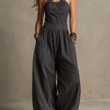 ARIANA | ELEGANTER JUMPSUIT MIT ÜBERKREUZTEM AUSSCHNITT