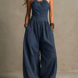 ARIANA | ELEGANTER JUMPSUIT MIT ÜBERKREUZTEM AUSSCHNITT