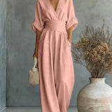 Alessia | Eleganter Jumpsuit mit V-Ausschnitt und Hoher Taille