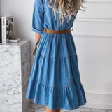 Barbara | Lässiges elegantes Denim-Kleid