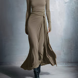 Gabriella | Langes Kleid mit seitlichem Knoten