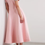 Midi-Kleid mit Schleife und Kristallverzierungen